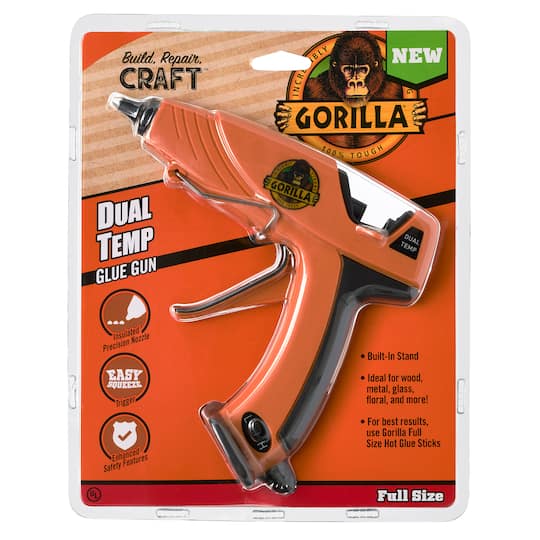 Gorilla&#xAE; Dual Temp Full Size Hot Glue Gun